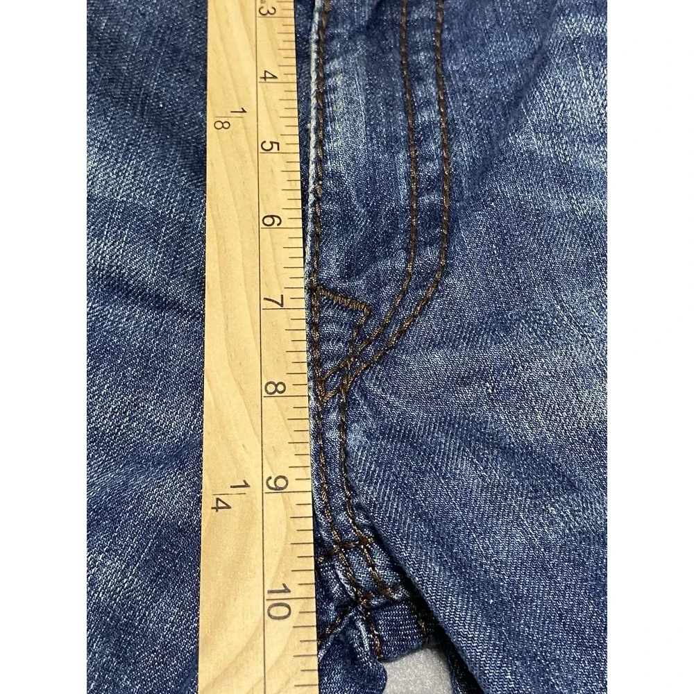 True Religion‎ Ricky Big T Jeans VTG White Stitch RARE Size 36 USA Flap Pocket